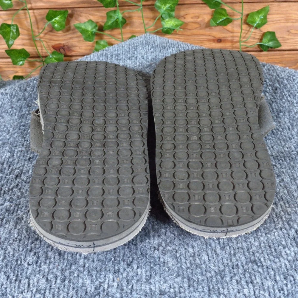 Teva Men Sandal Size 8 Casual Outdoor Flip Flop‎ Gray Leather
